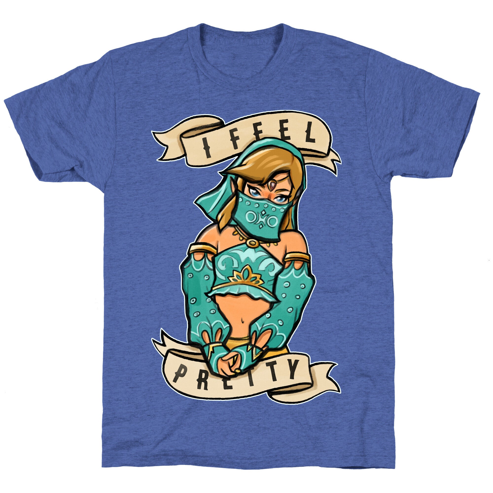 I Feel Pretty Gerudo Parody White Print Unisex Triblend Tee